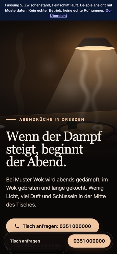 Handyansicht des Entwurfs 02 Dampf