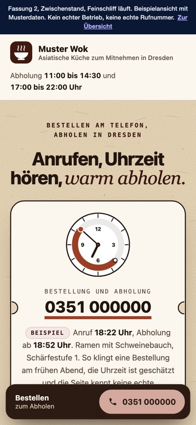 Handyansicht des Entwurfs 05 Abholung