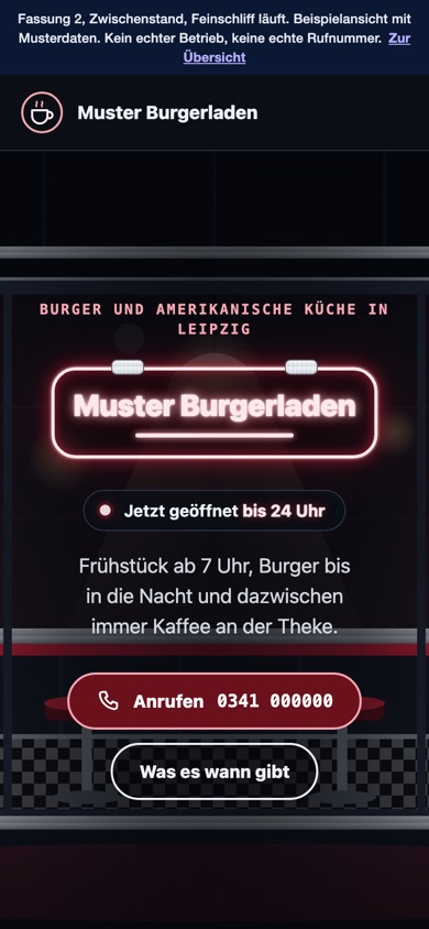 Handyansicht des Entwurfs 01 Diner