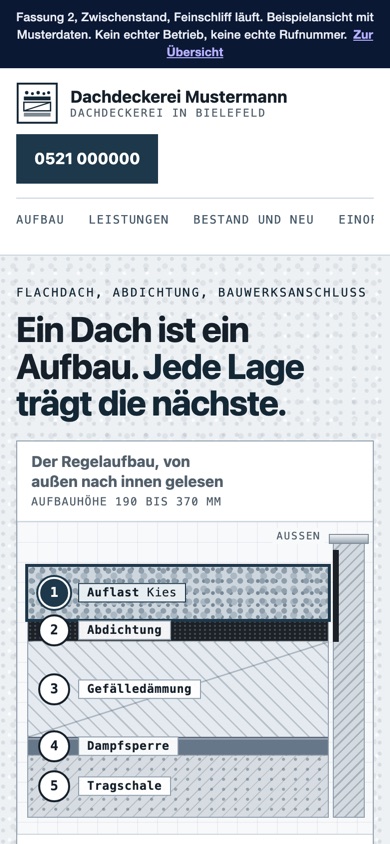 Handyansicht des Entwurfs 02 Schichten