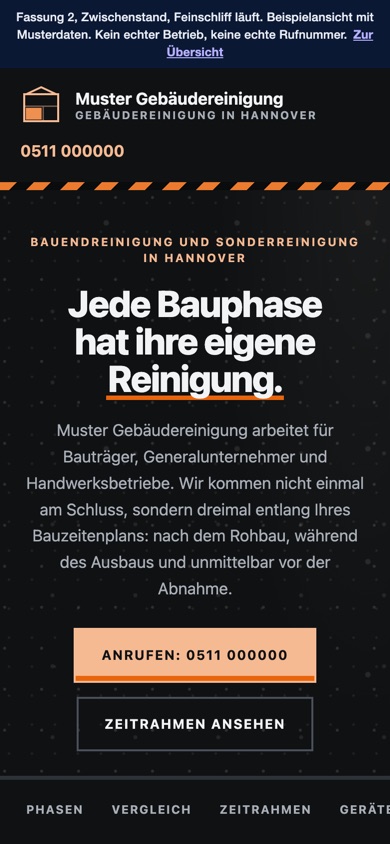 Handyansicht des Entwurfs 04 Bauphasen