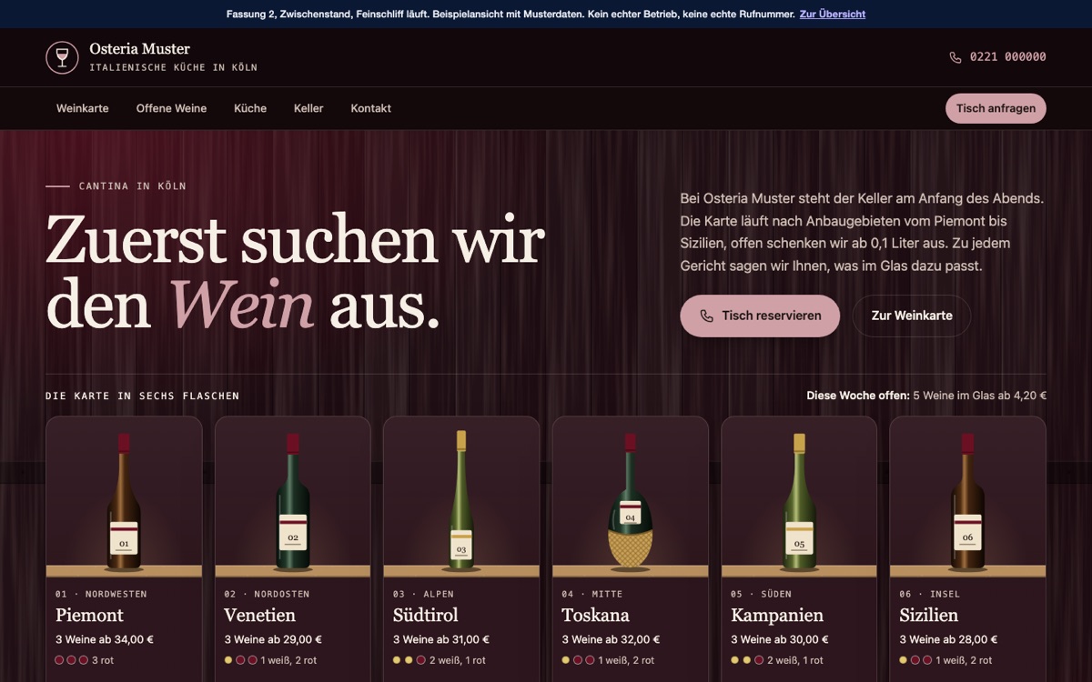 Rechneransicht des Entwurfs 05 Cantina